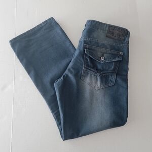 Buffalo David Ruffer Easy Blue  Wash Denim Straight Jeans Size 34
